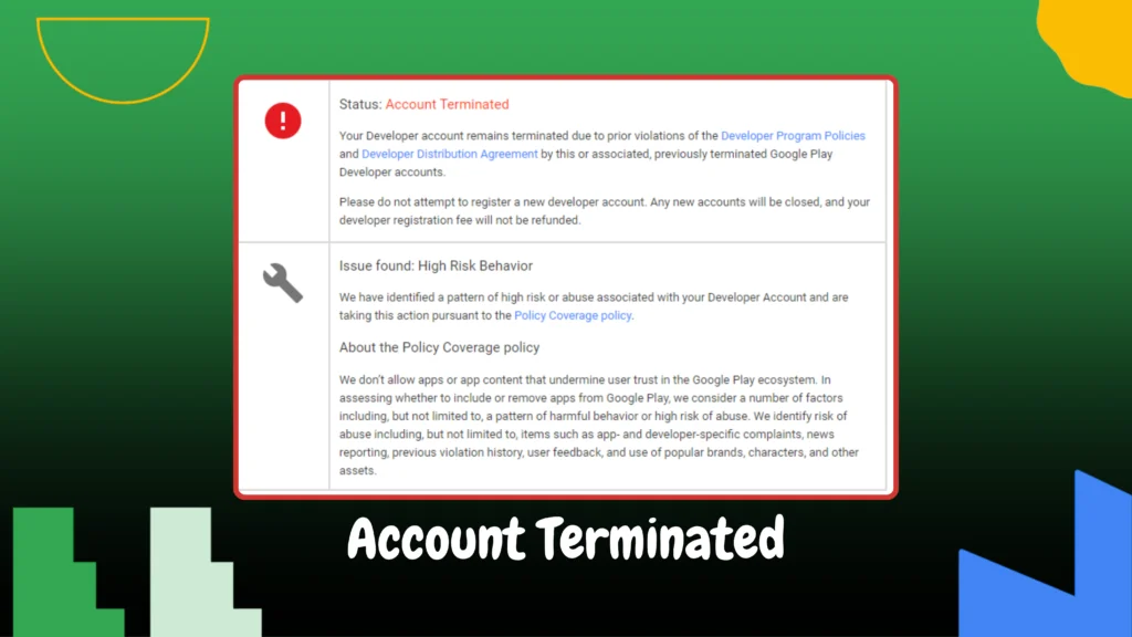 google-play-account-terminated-high-risk-behavior